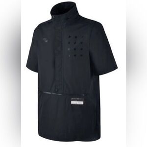 Nike: Short Sleeve Half Zip-Up Jacket w/hidden hood (ptp approx 23in)